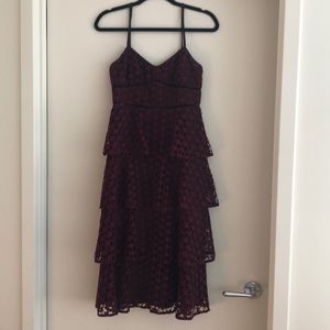 Club Monaco Burgundy Lace Dress